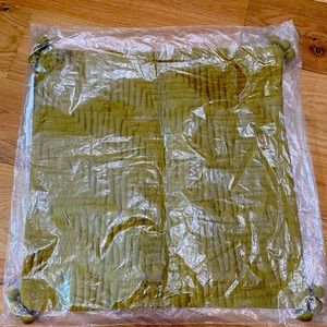 West Elm olive cushion cover